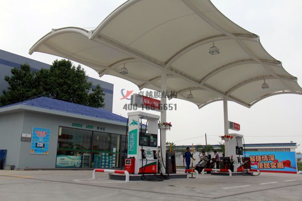 太原及其周边【中石油中石化】膜结构加油站顶棚、罩棚设计施工案例